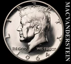 1964 Silver Kennedy Half Dollar - Choice Gem Proof  Lustrous  #L7523