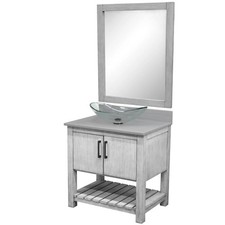 Miseno MV-30SG-NOBV-280-324C-MIR 30" - Stonewash Grey / Storm Grey Top / Matte