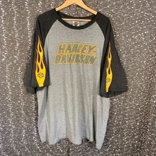 Harley Davidson Mens Distressed Raglan T-Shir...