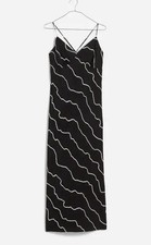 NWT Madewell Layton Midi Slip Dress Size 14 NO634 True Black