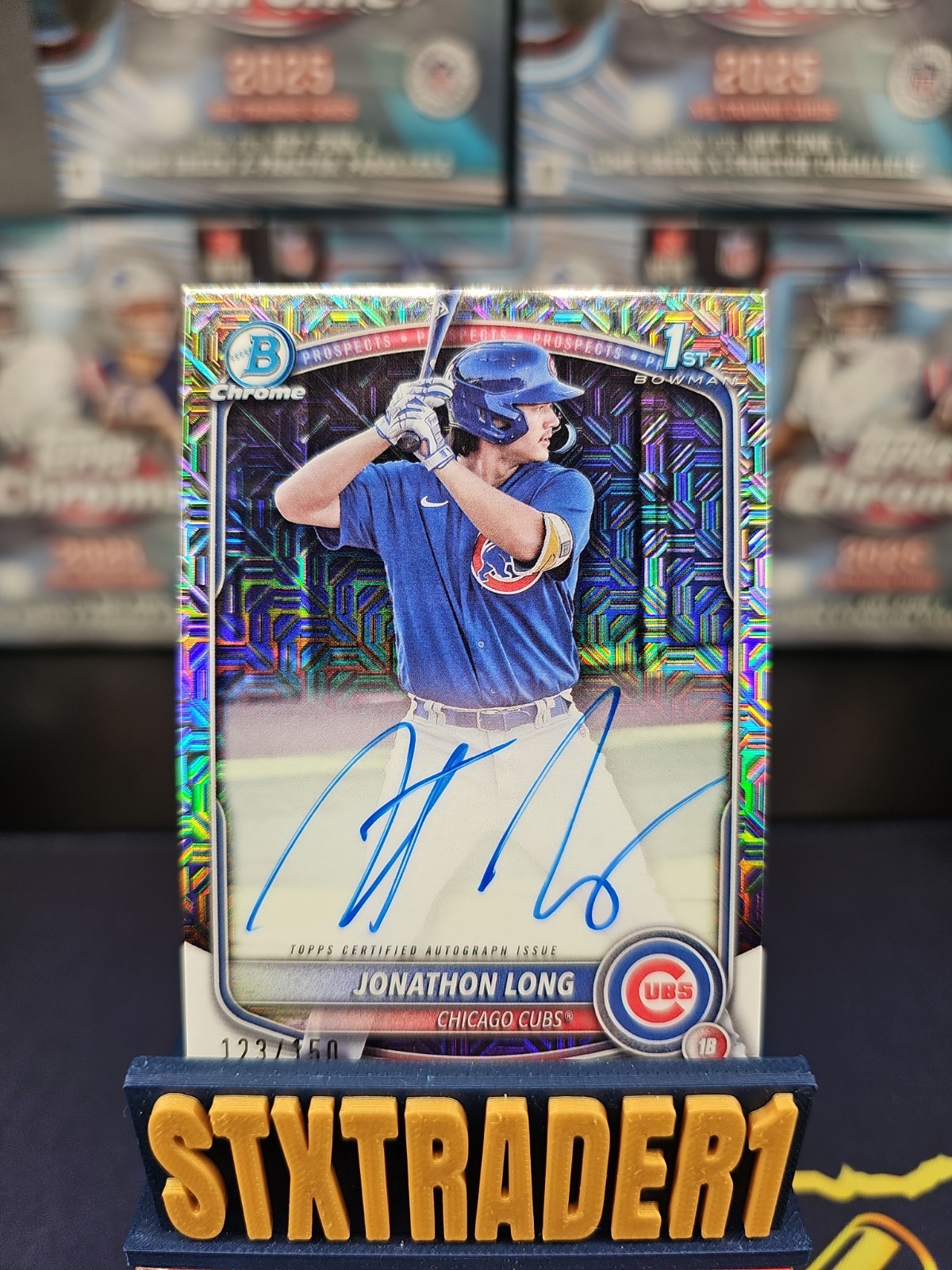 2025 Bowman Chrome Jonathon Long 1st Bowman HTA Choice Refractor Auto /150 CUBS