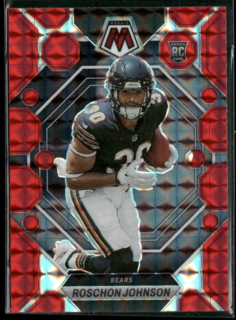 Roschon Johnson 2023 Panini Mosaic Red Prizm RC #359 Chicago Bears