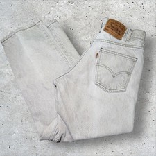 Vtg Levi  s 550 Relaxed Fit Jeans W31 L30 Stonewashed Faded Gray Orange Tab