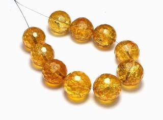 CITRINE 11mm Faceted Round Beads AAA NATURAL 5" Strand