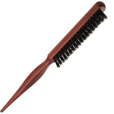 Haarbürste Sleek Look Toupierbürste Wildschweinborsten Teasing Brush Sleek Bun B
