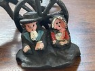 Vintage Cast Iron horse and hitch,  Cast Iron woman. — photo 5