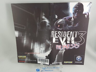 MANUAL GCN - RESIDENT EVIL 3 NEMESIS -Gamecube 'Replacement