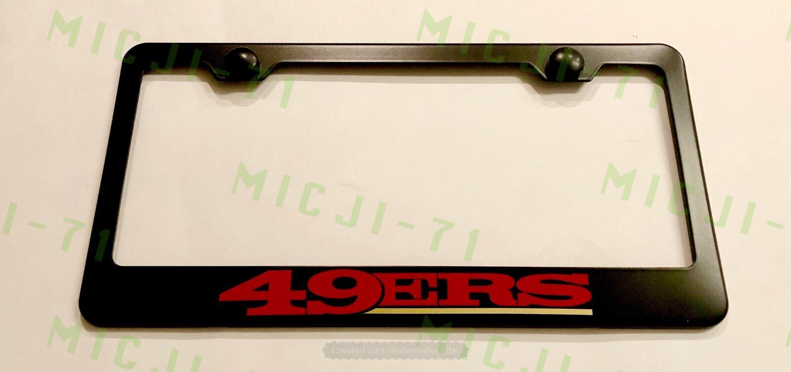49ERS San Francisco NFL Stainless Steel License Plate Frame Holder Rust