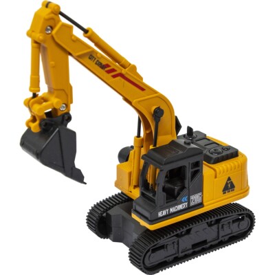 YELLOW EXCAVATOR CONSTRUCTION BUILDING VEHICLE TRUCK DIGGER KIDS TOY XMAS  GIFT UK