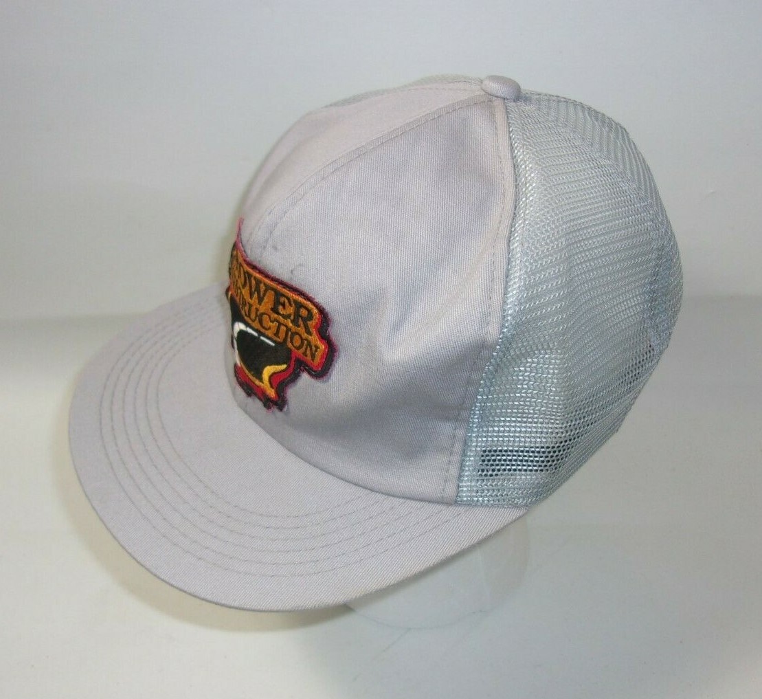 Vintage Brower Construction Trucker patch snapbac… - image 3