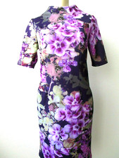 June By June Ambrose Floral Bodycon Dress Multicolor Size S Short Sleeve NEW