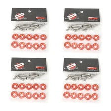 40X JDM Billet Aluminum ORANGE Fender/Bumper Washer/Bolt Engine Bay Dress Up Kit