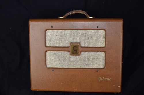 GIBSON BR-6 AMPLIFIER 1951 BROWN LEATHERETTE COVERING