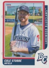 2019 Lakewood BlueClaws Cole Stobbe RC Rookie Philadelphia Phillies
