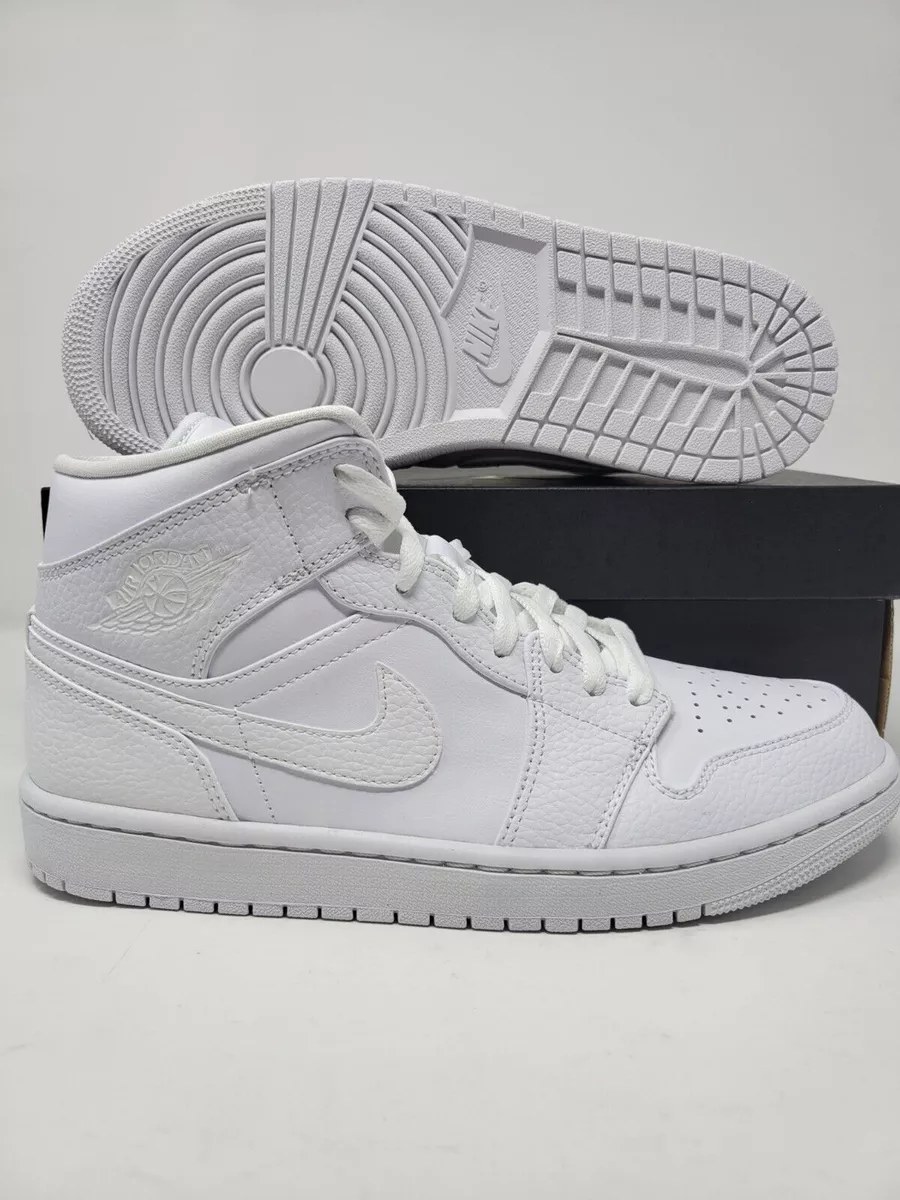 Air Jordan 1 Mid Triple White 554724-130 Release Date - SBD