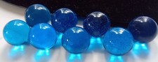 13 VTG COBALT BLUE GLASS MARBLES.75" 1" VERY GOOD CONDITION BEAUTIFUL COLOR