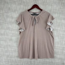 Adrianna Papell blouse Top Womens L 2334