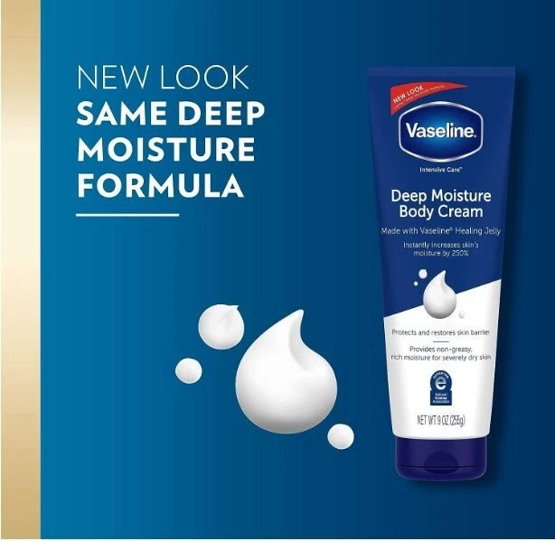 Vaselina Cuidado Intensivo Crema Corporal Hidratación Profunda para Piel Seca 9 oz -4 paquete Foto 3 de 4