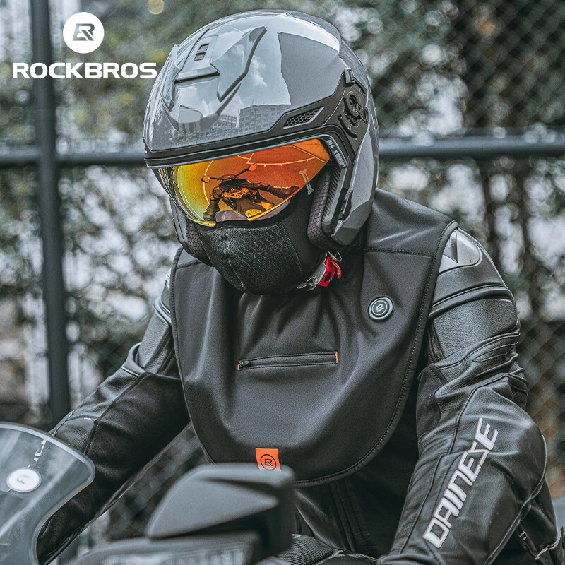 ROCKBROS Inteligente Calefacción Fack Máscara Moto Casco Pasamontañas Invierno USB Foto 4 de 4