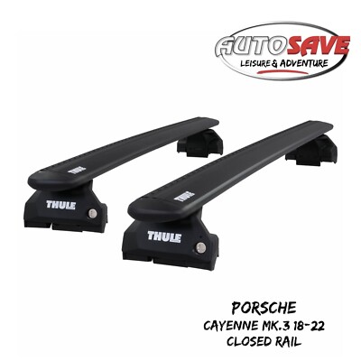 Thule Alu WingBar Evo Black Roof Bars fit Porsche Cayenne