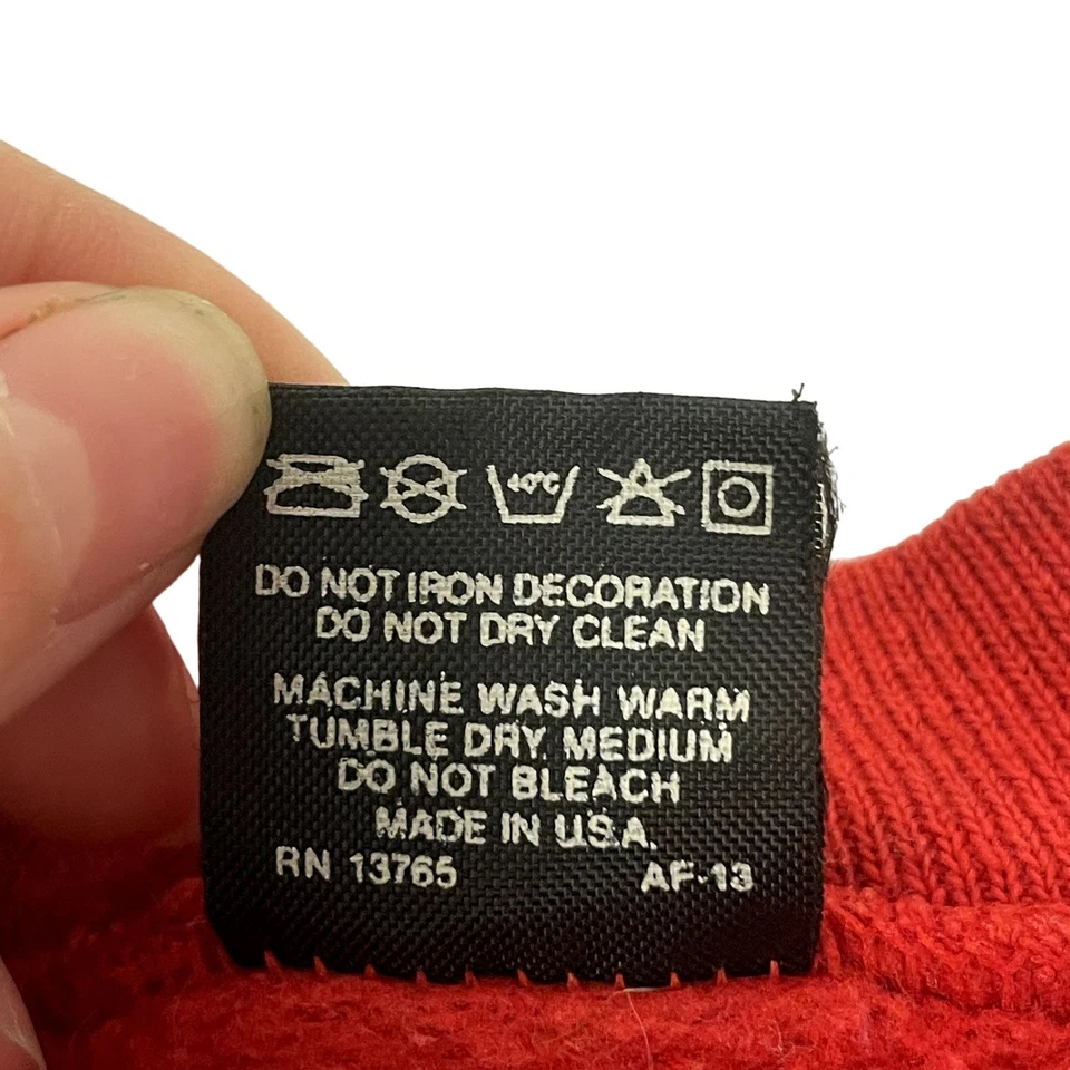 Sudadera Roja Estrellas Pantalla Años 70 50/50 Pullover Atlético Camisa RAGLAN EE. UU. M Foto 4 de 4