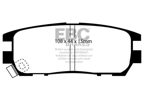 EBC Brakes Ultimax Front Brake Pads DP1347 For Mitsubishi Shogun Pinin – UK Made, Performance