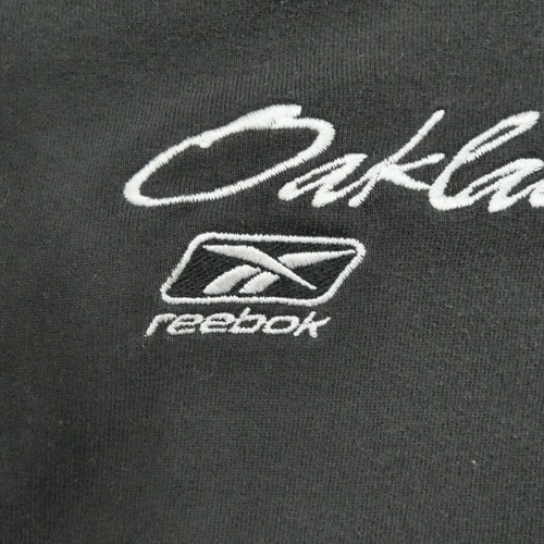 Vintage Oakland Raiders Sweatshirt Adult XL Black Faded NFL Football Reebok 90s - Picture 5 of 15