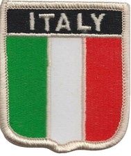 Italy Flag Shield Embroidered Patch