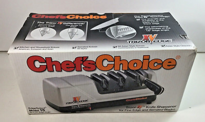 Chef's Choice Trizor XV 15 Electric Knife Sharpener Grey Silver 