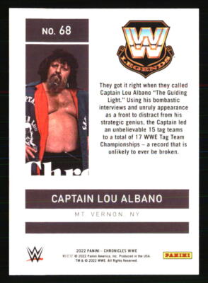 Captain Lou Albano 2022 Panini Chronicles WWE #68 WRESTLING Card