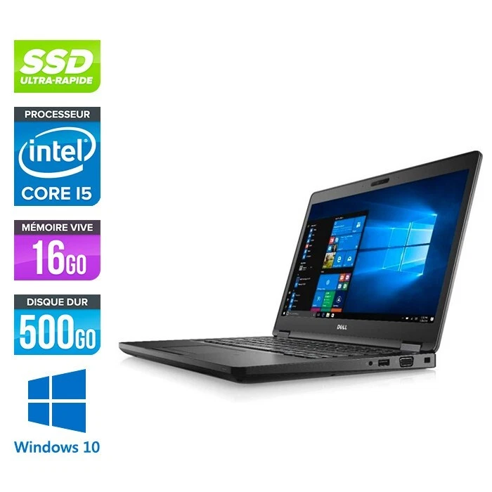 Dell Latitude 5480 · i5-6300U · 16GB · 512GB, photo 1 sur 5