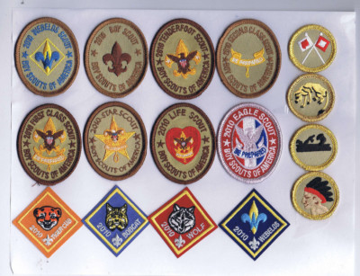 2010 BSA 100th Anniversary Insignia Eagle, Rank, Merit Badge,Cub Set 802133 G