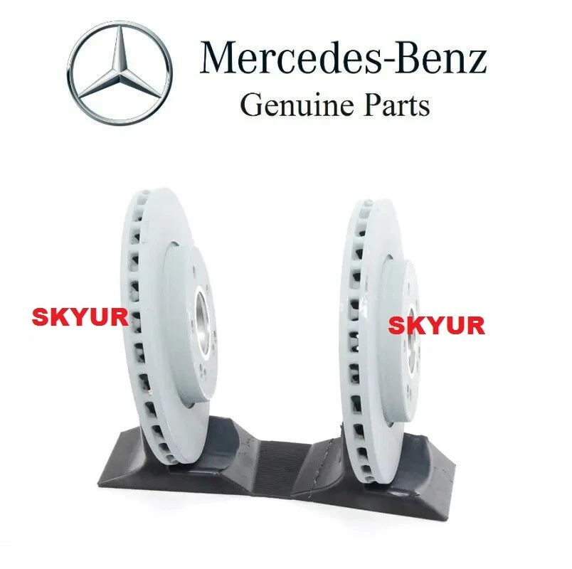 2 rotores de freno de disco delanteros izquierdo y derecho mercedes c230 c240 c280 e300 slk originales Foto 2 de 4