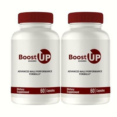 2-Pack Boost Up Capsules, Max Strength, BoostUp Pills for Men - 120 Capsules