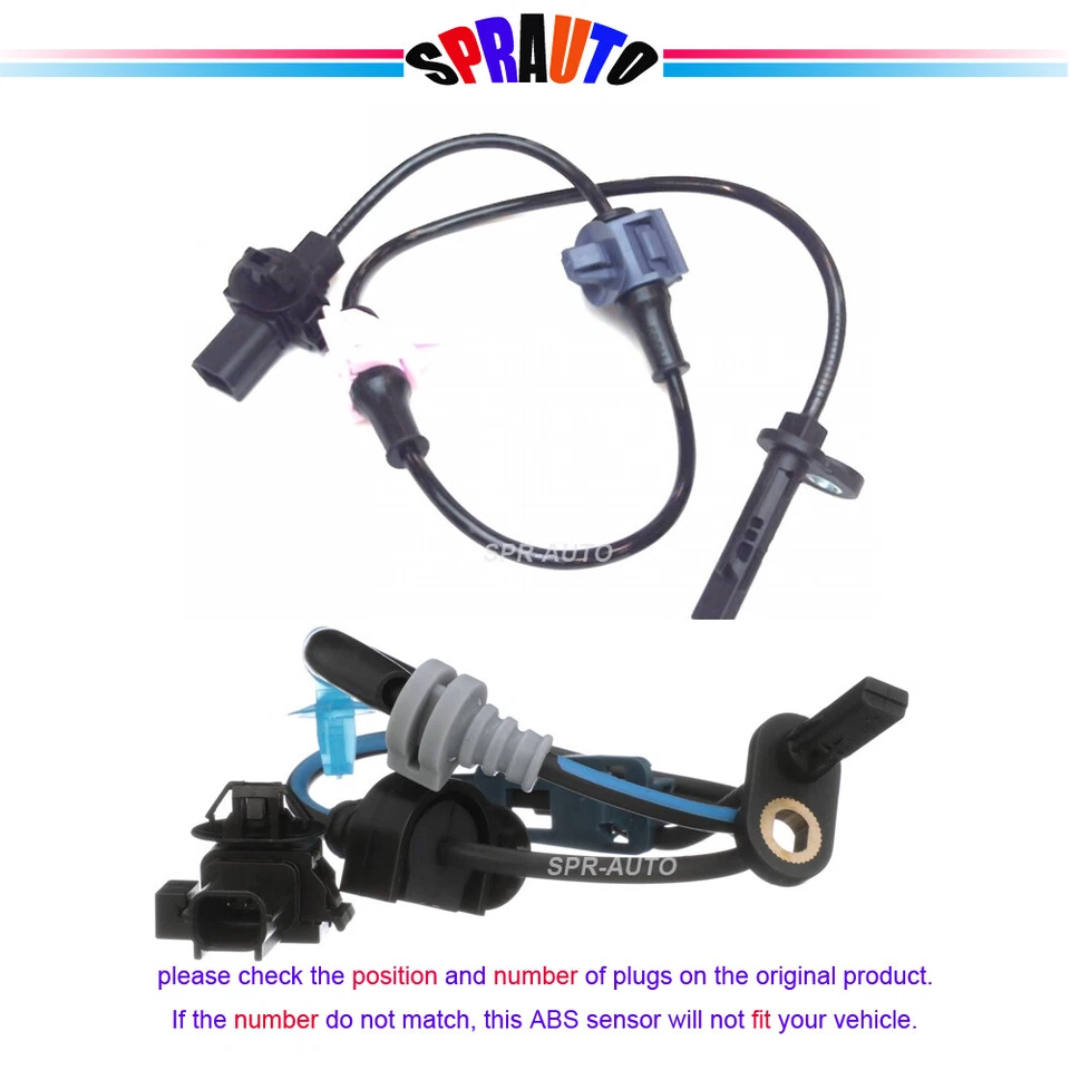 2 ABS Speed Sensor Set Front Driver and Passenger For Honda CR-V 2.4L 2012-2013 - Image 2 of 4