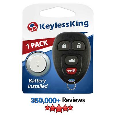New Replacement Keyless Entry Remote Key Fob Clicker Transmitter for 15252034