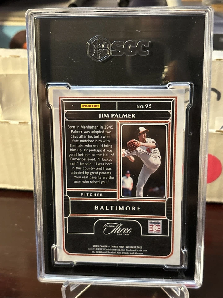 2023 Panini Three & Two Jim Palmer #95 Full Count #5/32 SGC 9 MT Orioles - Image 4 of 4