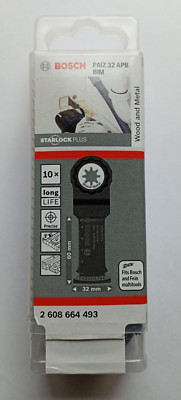 10 x Bosch Starlock Plus Tauchsägeblatt PAIZ 32 APB BiM  Wood+Metal / 32 x 60 mm