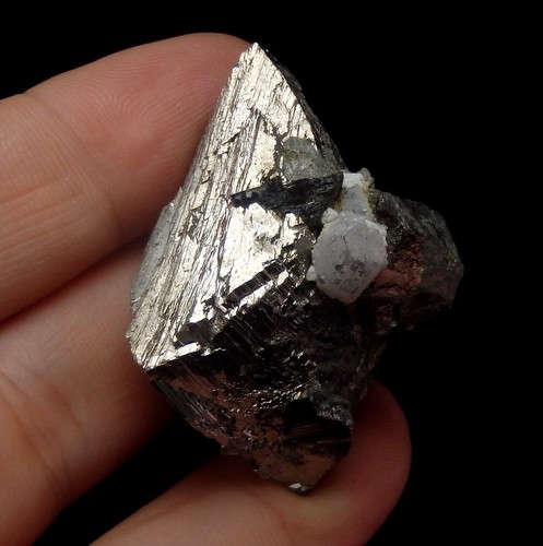 ARSENOPYRITE big lustrous crystal & FLUORITE -- PORTUGAL Panasqueira Mine /pf901 - Picture 6 of 12