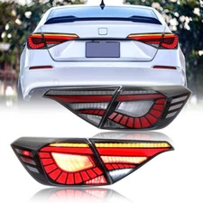 Smoked LED Tail Lights for 11th Gen Honda Civic Sedan 2022-2025 Rear Brake Light