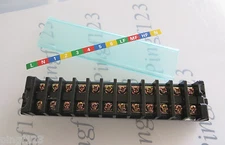 2p 12 Position 20A 600V Terminal Block with Color Label w lock cover