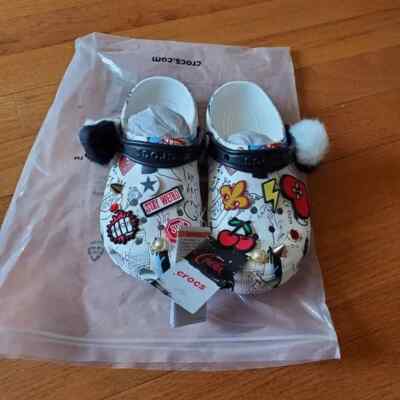 DISNEY Crocs Classic Cruella - White - Size Mens 7 Womens 9