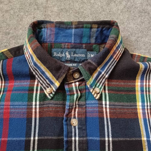 Vintage Polo Ralph Lauren Shirt Mens M Multicolor Plaid Classic Fit Button Up - Picture 6 of 14