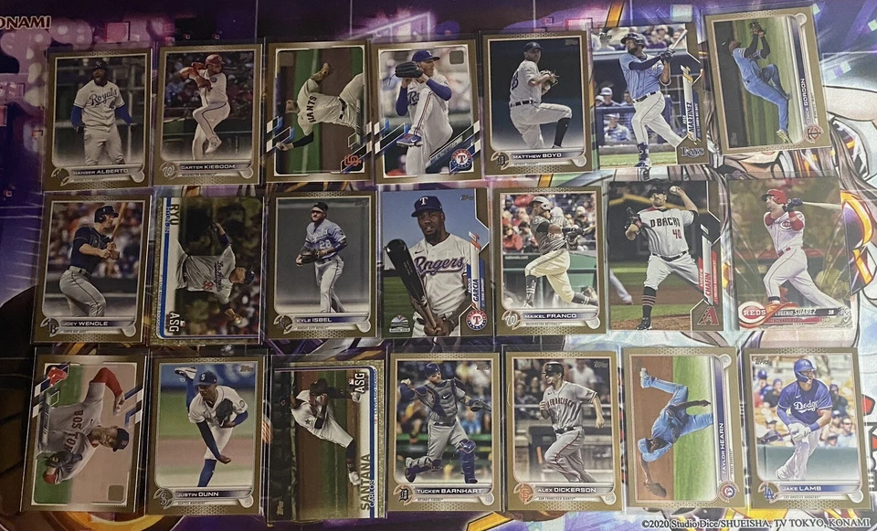 36 Card Topps Gold Card Lot 2017-2022 #’ed Lot Baseball Lindsor Harvey Olson - Image 2 of 2