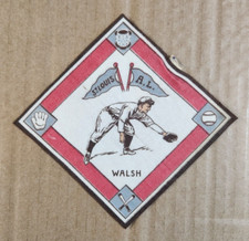 1914 B18 Blankets DEE WALSH Red Base Paths St Louis Browns A.L. w Tobacco  Stamp