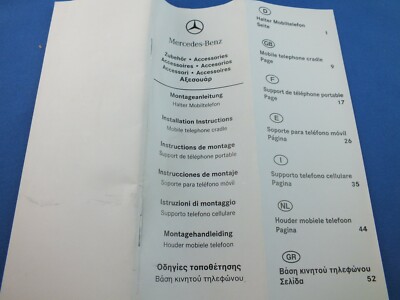 Mercedes Manual Apple iPhone 3D GB UK F E I NL GR A2048203951 Mont