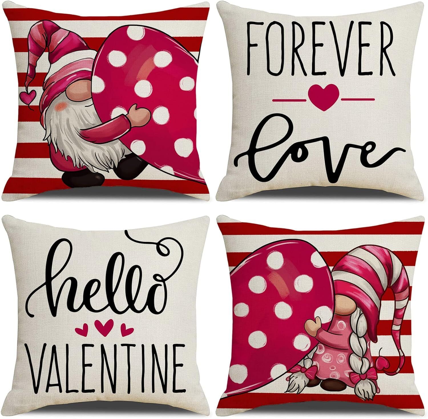 CRCZK Valentine's Day Pillow Covers 18x18 Set of 4 Pink Decor for Home Couch eBay