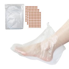 200Pcs Disposable Foot Covers for Feet with 240 Snug Closure Moisturizer Sock...