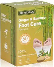 50 Packs Natural Ginger Foot Pads for Cleansing Relaxation