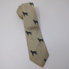 Schenker Gold Black Labrador Lab Dog Vintage Classic Mens Neck Tie